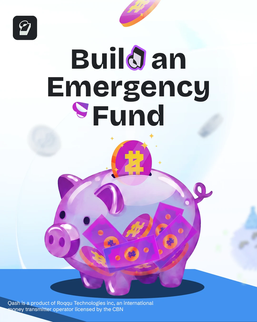 Piggy bank illustrating an emergency fund